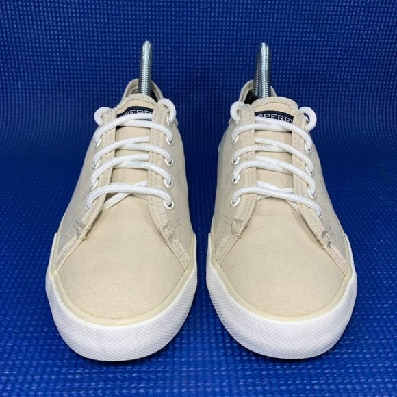 SPERRY TOP-SIDER PIER VIEW FRAY Women`s Size 8.5 Beige Canvas Shoes STS83361 - Picture 2 of 8